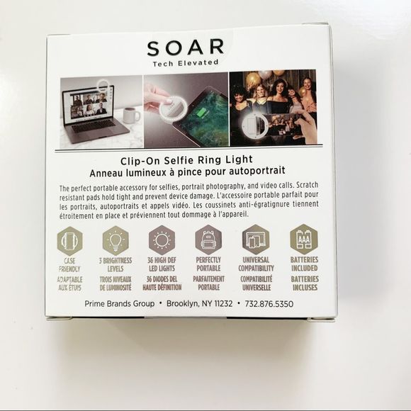 Soar | Clip-On Selfie Ring Light NIB - Picture 3 of 4